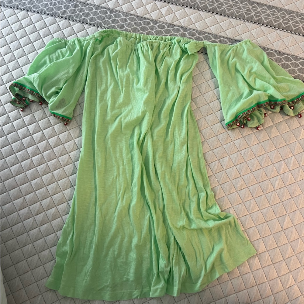 PITUSA strapless pistachio eye dress